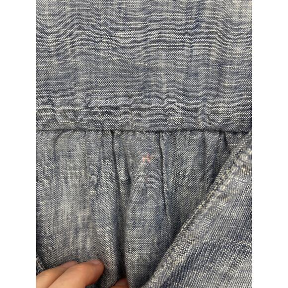 CP Shades Teton Linen Tunic Chambray V-Neck Pockets Lightweight Lagenlook Small - Picture 8 of 14